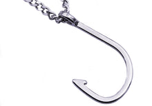 Load image into Gallery viewer, Mens Stainless Steel Hook Pendant - Blackjack Jewelry
