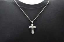 Load image into Gallery viewer, Mens Stainless Steel Layered Cross Pendant Necklace - Blackjack Jewelry
