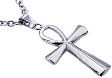 Load image into Gallery viewer, Mens Stainless Steel Ankh Cross Pendant - Blackjack Jewelry
