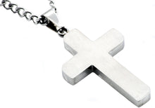 Load image into Gallery viewer, Mens Stainless Steel Cross Pendant - Blackjack Jewelry
