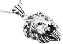 Load image into Gallery viewer, Mens Stainless Steel Lion Pendant - Blackjack Jewelry
