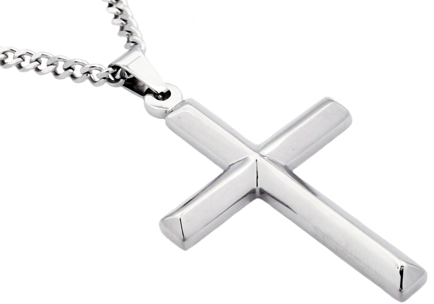 Stainless Steel Cross Necklace for Men, SS Pendant Charm, Cable Curb Chain  Him, Christian Religious Catholic, Father Day Jewellery Gift Box - Etsy