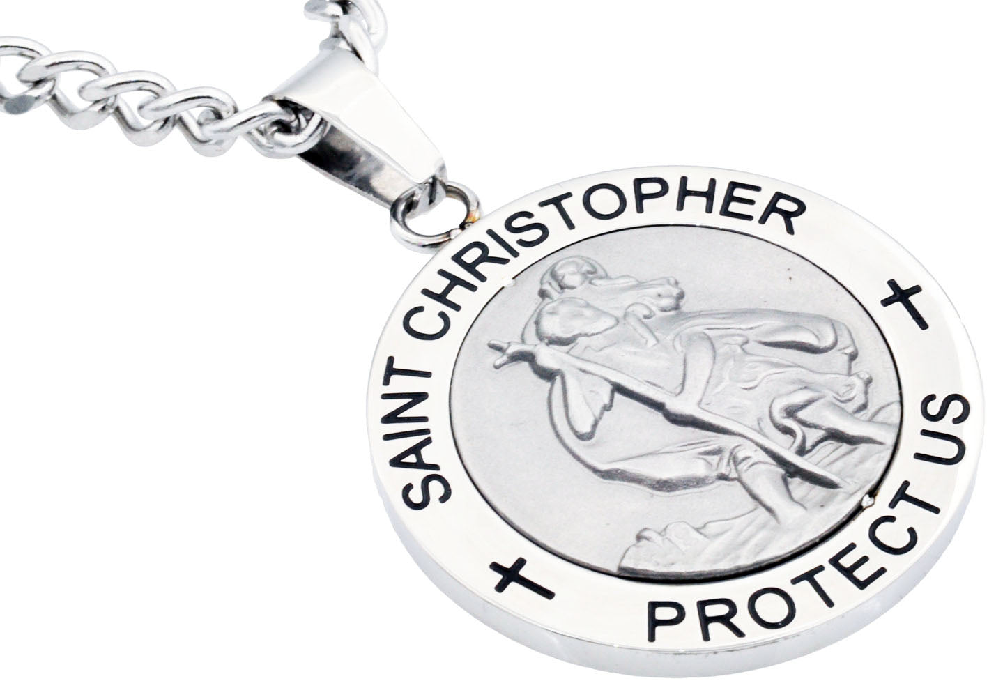 Dower & Hall Men's St. Christopher Pendant Necklace, Silver at John Lewis &  Partners