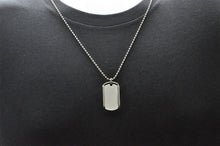 Load image into Gallery viewer, Mens Polished Stainless Steel Engravable Dog Tag Pendant
