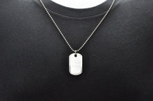 Load image into Gallery viewer, Mens Matte Finish Stainless Steel Engravable Dog Tag Pendant
