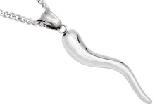 Load image into Gallery viewer, Mens Stainless Steel Italian Horn Pendant
