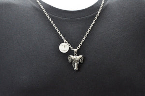 Mens Stainless Steel Zodiac Aries Pendant