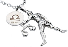Load image into Gallery viewer, Mens Stainless Steel Zodiac Libre Pendant - Blackjack Jewelry
