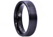 Load image into Gallery viewer, Mens 6mm Matte Finish Black Stainless Steel Band Ring - Blackjack Jewelry - BJR13B
