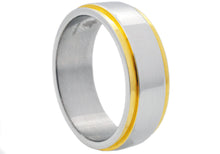 Load image into Gallery viewer, Mens Gold Stainless Steel Band Ring - Blackjack Jewelry
