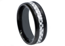 Load image into Gallery viewer, Mens Carbon Fiber And Black Stainless Steel Band - Blackjack Jewelry
