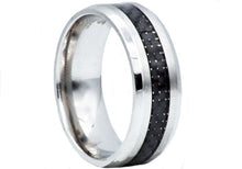 Load image into Gallery viewer, Mens Carbon Fiber And Stainless Steel Band - Blackjack Jewelry
