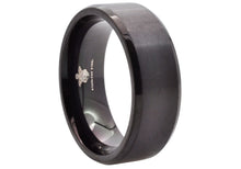 Load image into Gallery viewer, Mens 8mm Black Stainless Steel Basic Band Ring - Blackjack Jewelry
