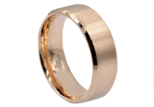 Mens Rose Stainless Steel Band - Blackjack Jewelry