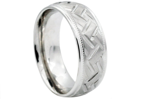 Mens Stainless Steel Band - Blackjack Jewelry