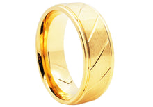 Load image into Gallery viewer, Mens Gold Stainless Steel Ring - Blackjack Jewelry
