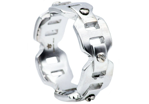 Mens Stainless Steel Band - Blackjack Jewelry