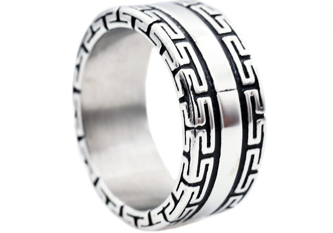 Mens Stainless Steel Ring - Blackjack Jewelry