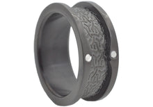 Load image into Gallery viewer, Mens Black Stainless Steel Ring - Blackjack Jewelry
