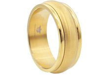 Load image into Gallery viewer, Mens Gold Stainless Steel Ring - Blackjack Jewelry

