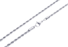 Load image into Gallery viewer, Mens 3mm Stainless Steel Rope Chain Necklace
