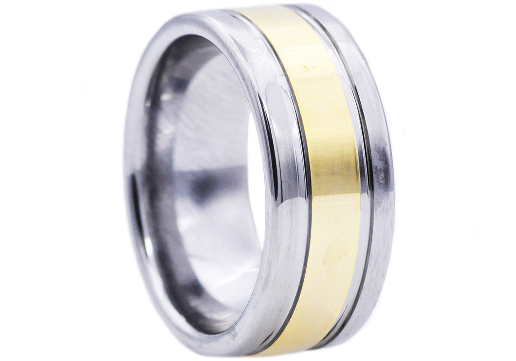 Mens Gold Tungsten Band Ring - Blackjack Jewelry