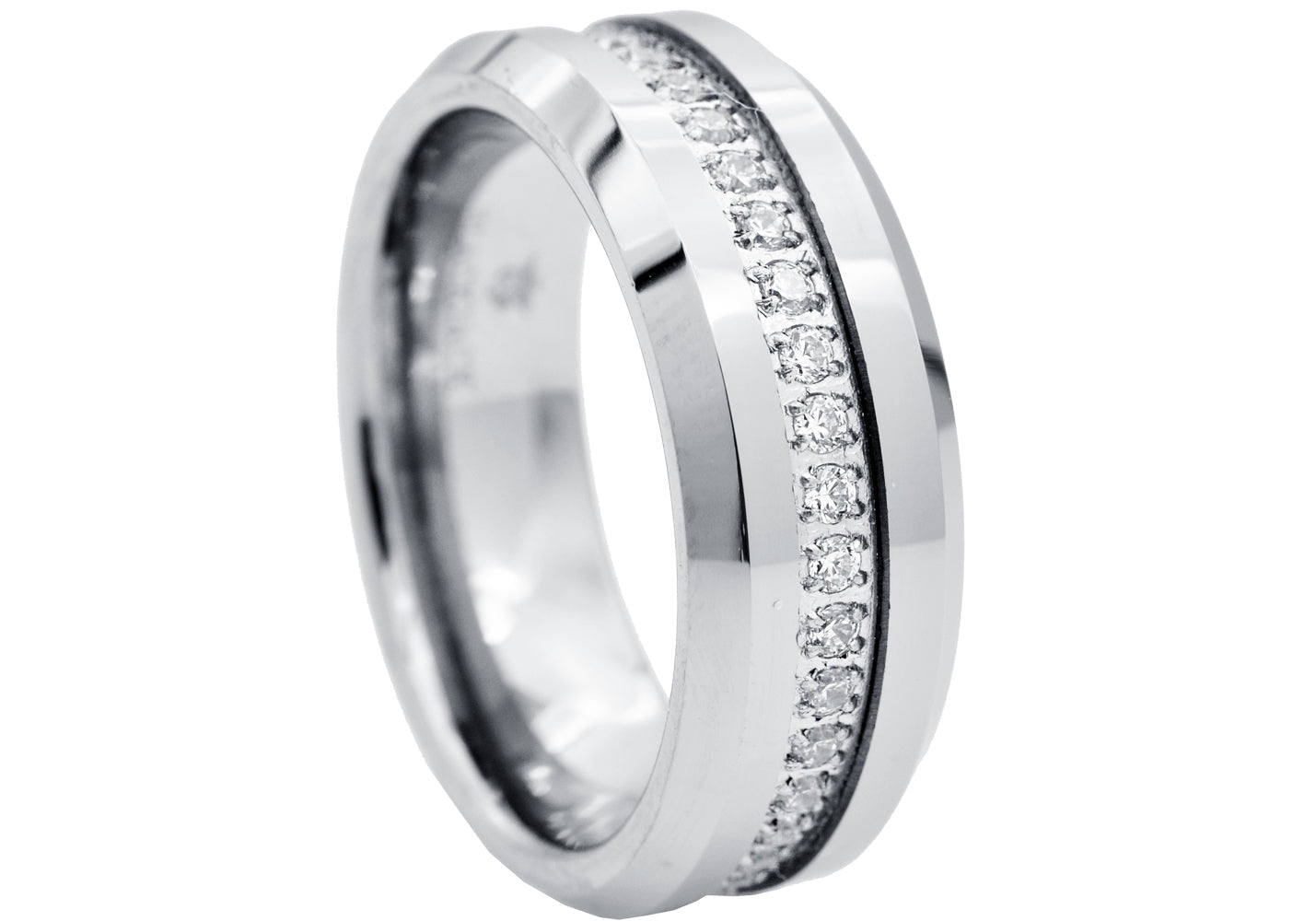 Tungsten cubic zirconia rings hotsell