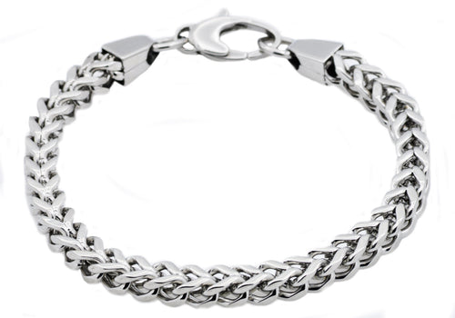 Mens Stainless Steel Franco Link Chain Bracelet - Blackjack Jewelry