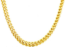 Load image into Gallery viewer, Mens 8mm Gold Stainless Steel Franco Link Chain Necklace - Blackjack Jewelry
