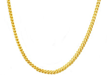 Load image into Gallery viewer, Mens 4mm Gold Stainless Steel Franco Link Chain Necklace - Blackjack Jewelry
