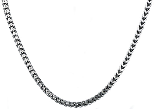 Men's Stainless Steel Silver Plated Strips Dog Tag Necklace