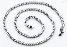 Load image into Gallery viewer, Mens 4mm Stainless Steel Franco Link Chain Necklace - Blackjack Jewelry
