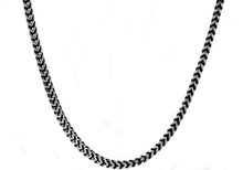 Load image into Gallery viewer, Mens 4mm Darkened Stainless Steel Franco Link Chain Necklace - Blackjack Jewelry
