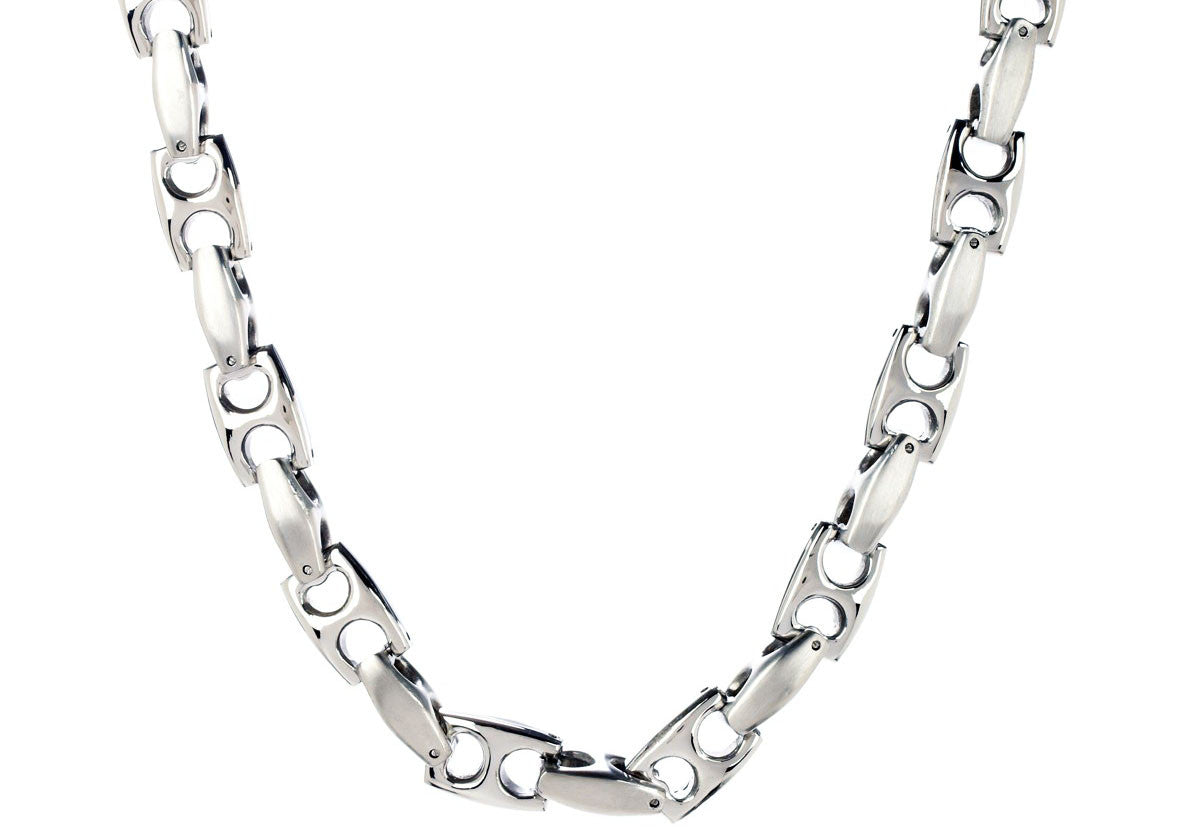 Gold Large Clasp Curb Chain Necklace, Silver Stainless Steel Cuban Dia – A  Girls Gems