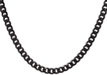 Load image into Gallery viewer, Mens 7mm Black Stainless Steel Curb 24&quot; Link Chain Necklace - Blackjack Jewelry
