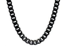 Load image into Gallery viewer, Mens 10mm Black Stainless Steel Curb Link Chain Necklace - Blackjack Jewelry
