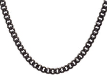 Load image into Gallery viewer, Mens 7mm Gun Metal Stainless Steel Curb Link Chain Necklace
