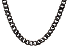 Load image into Gallery viewer, Mens 10mm Gunmetal Stainless Steel Curb Link Chain Necklace
