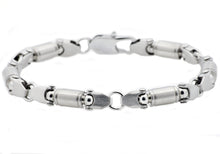 Load image into Gallery viewer, Mens Stainless Steel Barrel Link Chain bracelet - Blackjack Jewelry
