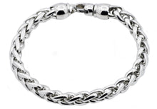 Load image into Gallery viewer, Mens Stainless Steel Wheat Link Chain Bracelet - Blackjack Jewelry
