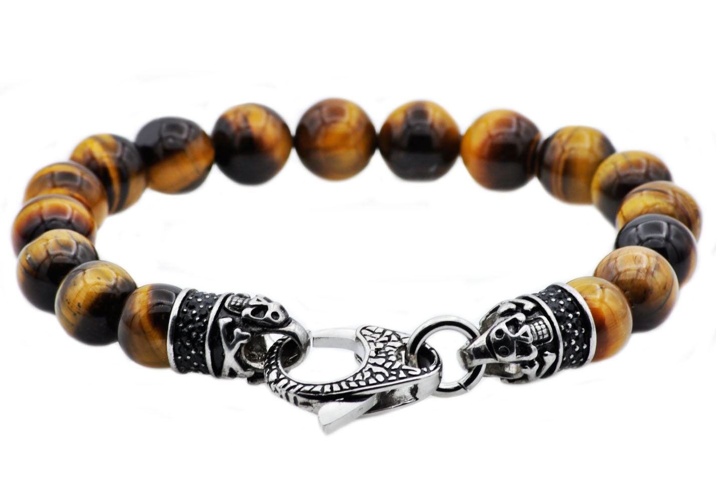 Luxury Tiger Eye Stone Bracelet For Men And Women Designer Party Black Bead  Strands With Cubic Zirconia B Beads In Silver And Gold Perfect Gift For  Lovers From Jmyy, $5.86