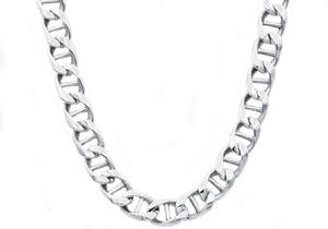 Mens Stainless Steel Mariner Link Chain Necklace - Blackjack Jewelry