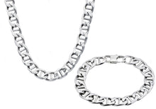 Load image into Gallery viewer, Mens Stainless Steel Mariner Link Chain Set - Blackjack Jewelry
