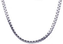 Load image into Gallery viewer, Mens Stainless Steel Flat Box Link Chain Necklace - Blackjack Jewelry
