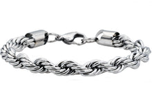 Load image into Gallery viewer, Mens Stainless Steel Rope Chain Bracelet - Blackjack Jewelry
