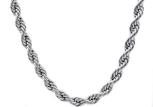 Load image into Gallery viewer, Mens Stainless Steel Rope Chain Necklace - Blackjack Jewelry
