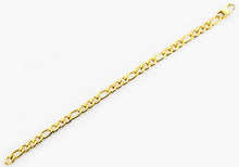Load image into Gallery viewer, Mens Gold Stainless Steel Figaro Link Chain Bracelet - Blackjack Jewelry
