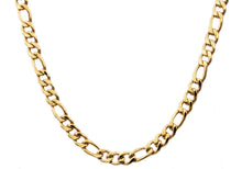 Load image into Gallery viewer, Mens Gold Stainless Steel Figaro Link Chain Necklace - Blackjack Jewelry

