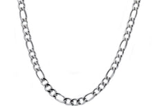Load image into Gallery viewer, Mens Stainless Steel Figaro Link Chain Necklace - Blackjack Jewelry
