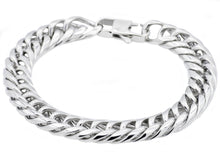 Load image into Gallery viewer, Mens Stainless Steel Double Cuban Link Chain Bracelet - Blackjack Jewelry
